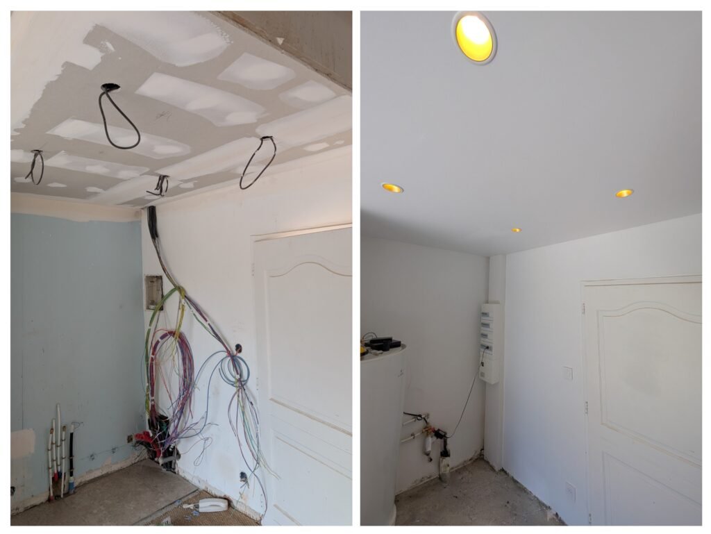 Chantier de rénovation. avant/apres